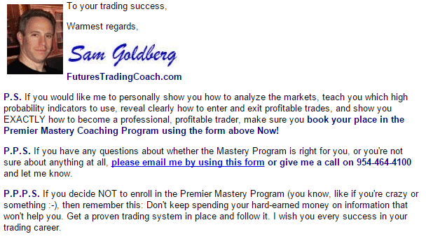 Sam Goldberg Futures Trading Coach